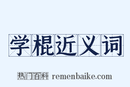 学棍近义词是什么意思的图片